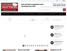 Tablet Screenshot of cascademattress.com